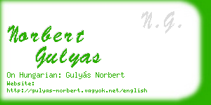 norbert gulyas business card